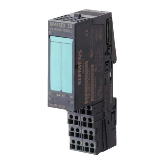 Siemens SIWAREX CS Kurzanleitung