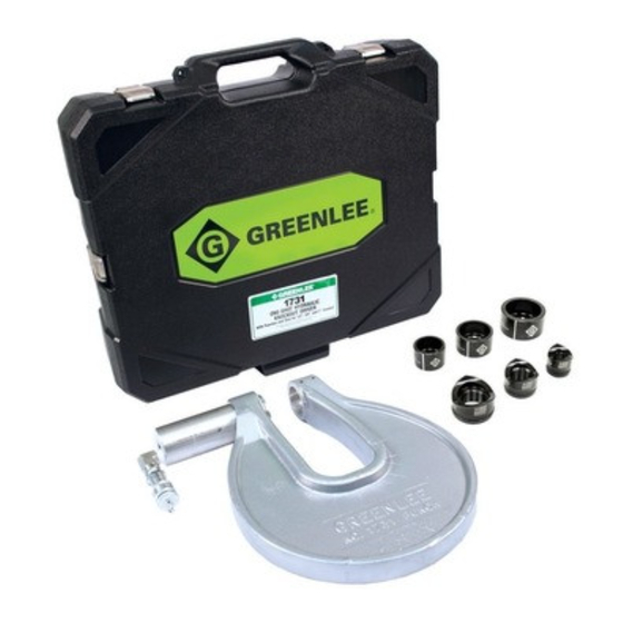 Greenlee 1731 Betriebsanleitung