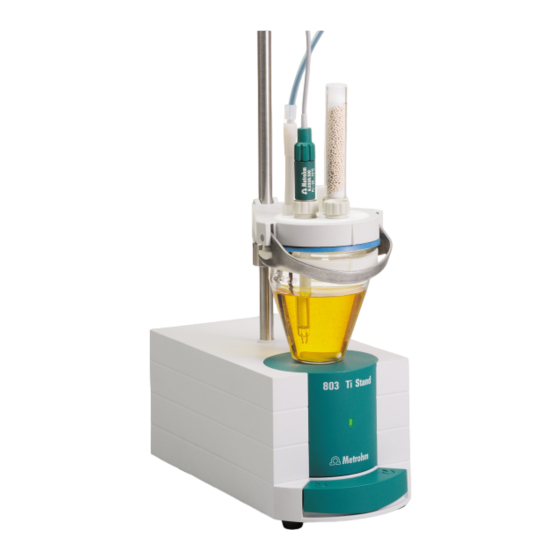 Metrohm 803 Ti Stand Handbuch