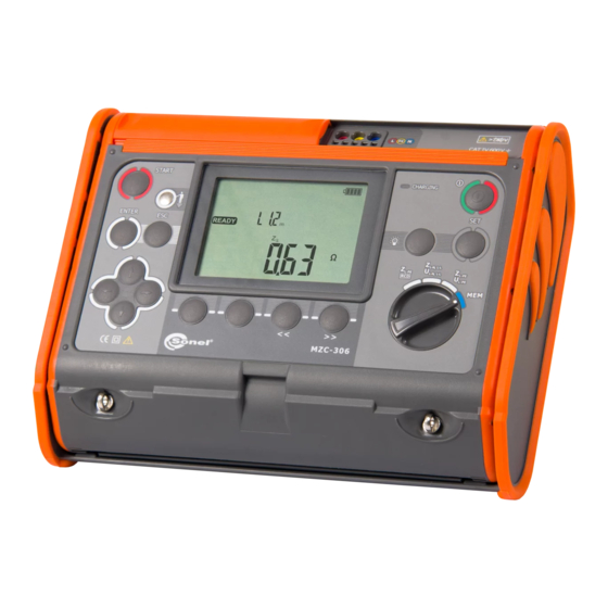 Sonel MZC-306 Bedienungsanleitung