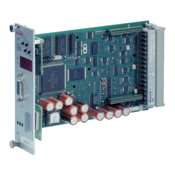 Bosch Rexroth VT-HACD-DPQ Inbetriebnahme- Und Bedienungsanleitung