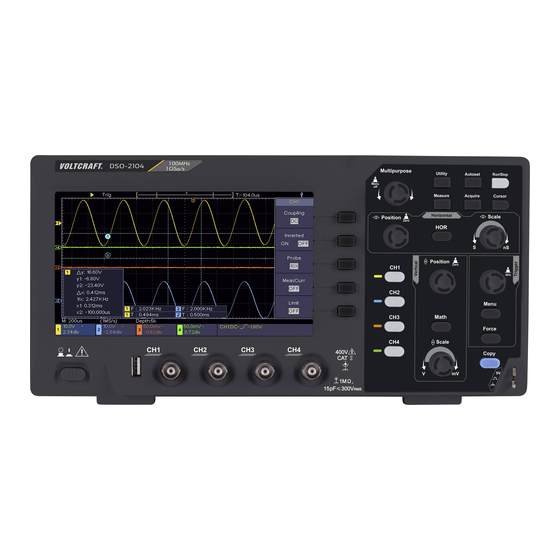 VOLTCRAFT DSO-2104 Bedienungsanleitung