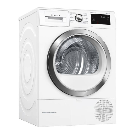 Bosch WTW87680 Gebrauchs- Und Aufstellanleitung