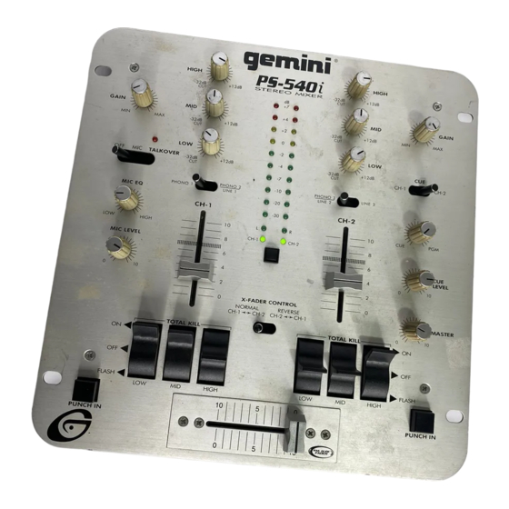 Gemini PS-540i Handbücher