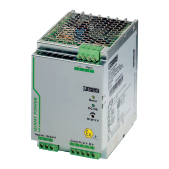 Phoenix Contact QUINT-PS/1AC/24DC/20/CO Bedienungsanleitung