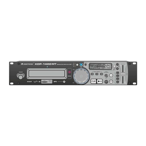Omnitronic XDP-1400MT Bedienungsanleitung