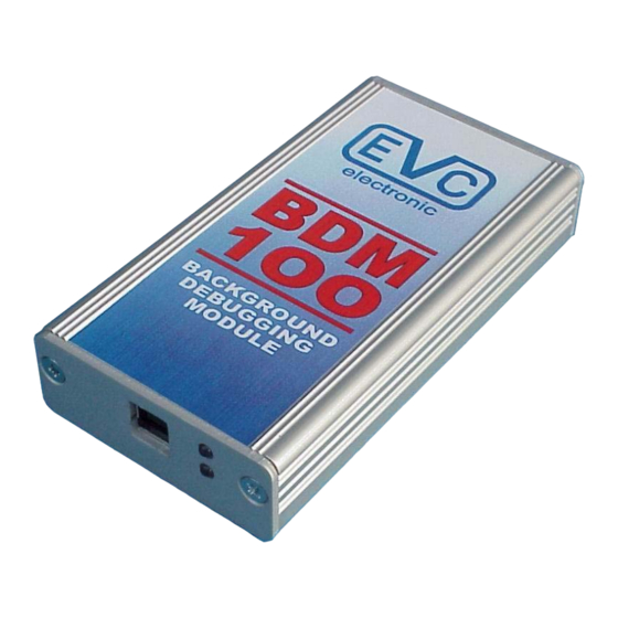 EVC electronic BDM100 Bedienungsanleitung