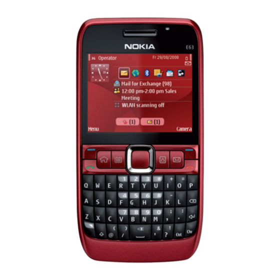 Nokia E63 Bedienungsanleitung