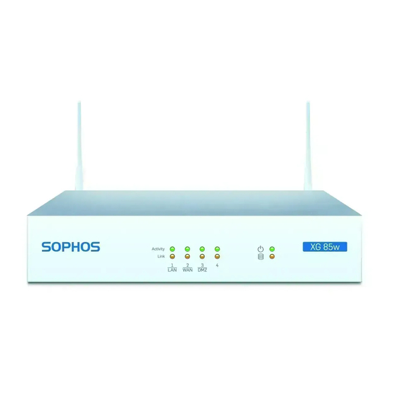 Sophos XG 85w Kurzanleitung