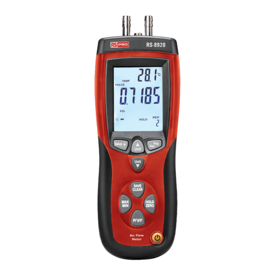 RS Pro RS-8920 Bedienungsanleitung