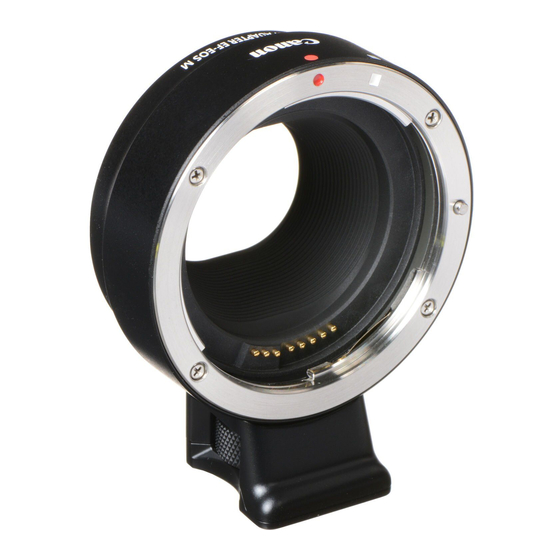 Canon Mount Adapter EF-EOS M Gebrauchsanleitung