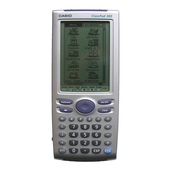 Casio ClassPad 300 Bedienungsanleitung