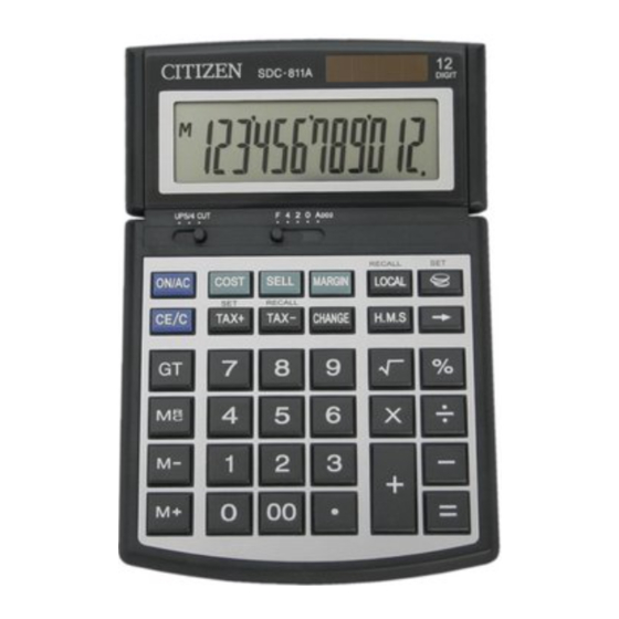 Citizen SDC-811A Handbücher