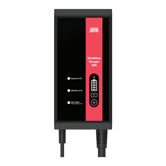 DEFA WorkShopCharger 25A Gebrauchsanleitung