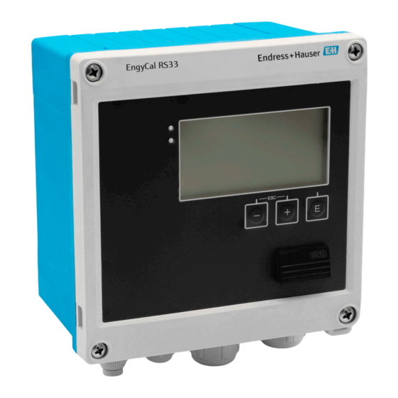 Endress+Hauser EngyCal RS33 Betriebsanleitung
