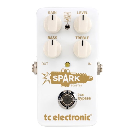 TC Electronic Spark booster Bedienungsanleitung