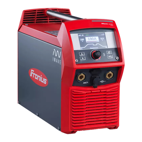 Fronius iWave 190i Kurzanleitung