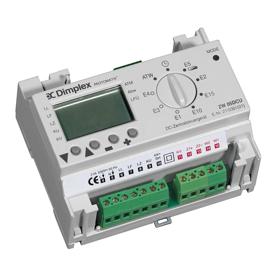 Dimplex ZW 05 DCU Gebrauchsanweisung