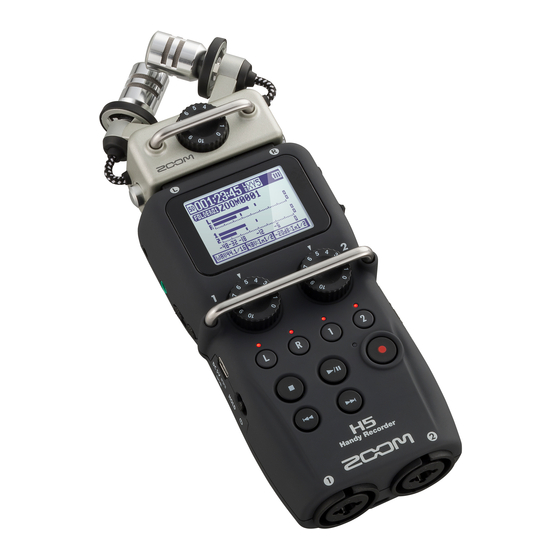 Zoom H5 Handy Recorder Kurzanleitung