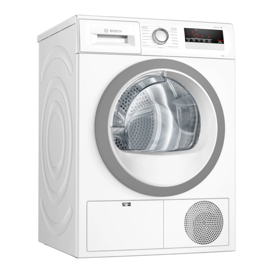 Bosch WTH85V10 Gebrauchs- Und Aufstellanleitung