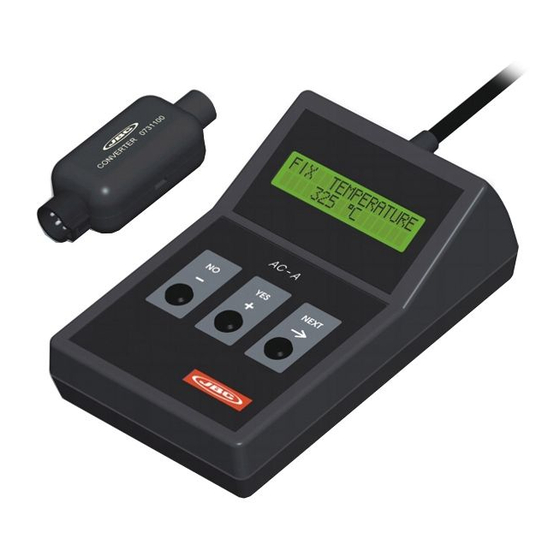 jbc Advanced AC 2600 Instruktionshandbuch