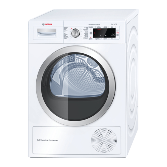 Bosch WTW87560FG Gebrauchs- Und Aufstellanleitung