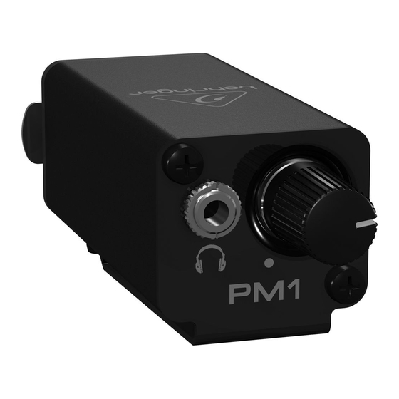 Behringer PM1 Schnellstartanleitung