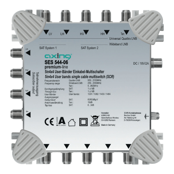 axing SES 544-06 Betriebsanleitung