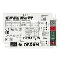Osram OPTOTRONIC OTi DALI 25/220-240/700 NFC Bedienungsanleitung