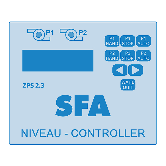 SFA CONTROL BOX ZPS 2.3 Bedienungs- Und Montageanleitung