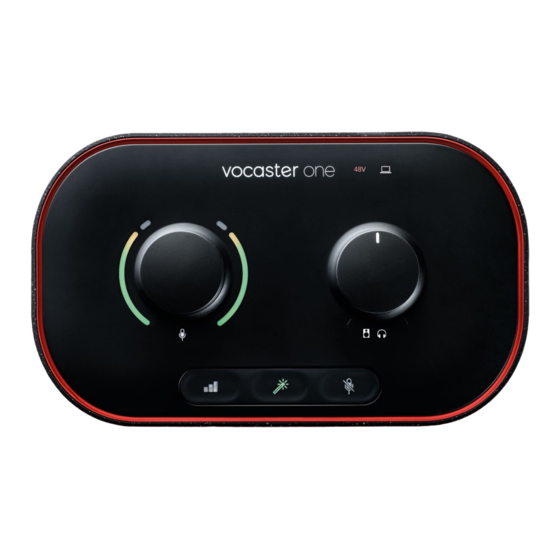 Focusrite Vocaster One Benutzerhandbuch