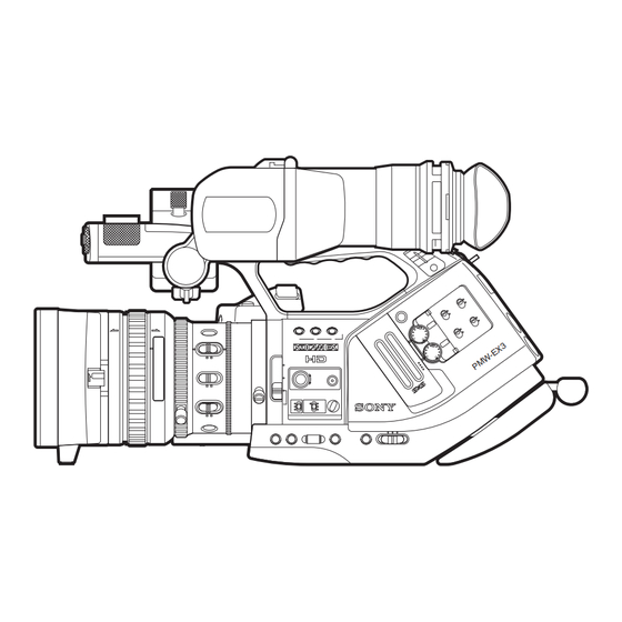 Sony Solid-State Memory Camcorder PMW-EX3 Bedienungsanleitung