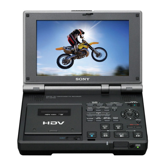 Sony GV-HD700E Bedienungsanleitung
