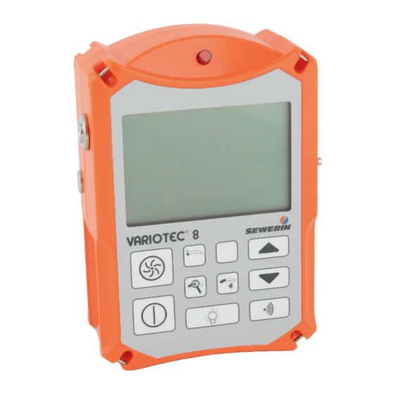 sewerin VARIOTEC 8 Tracergas Bedienungsanleitung