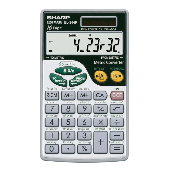 Sharp ELSI MATE EL-344R Bedienungsanleitung