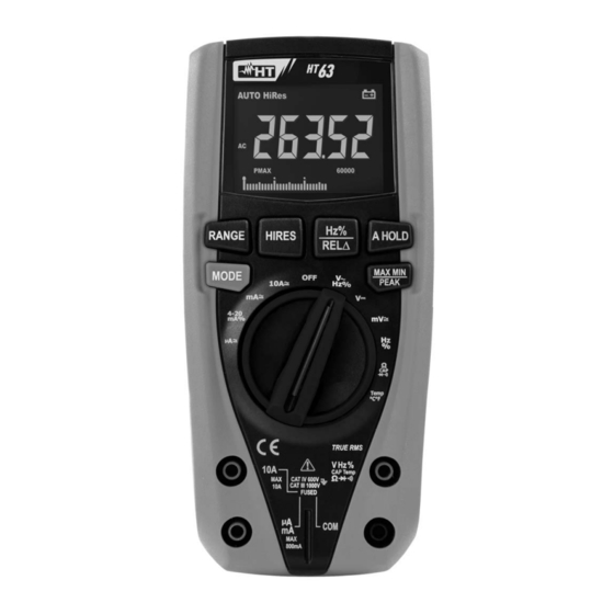 HT Instruments HT63 Bedienungsanleitung
