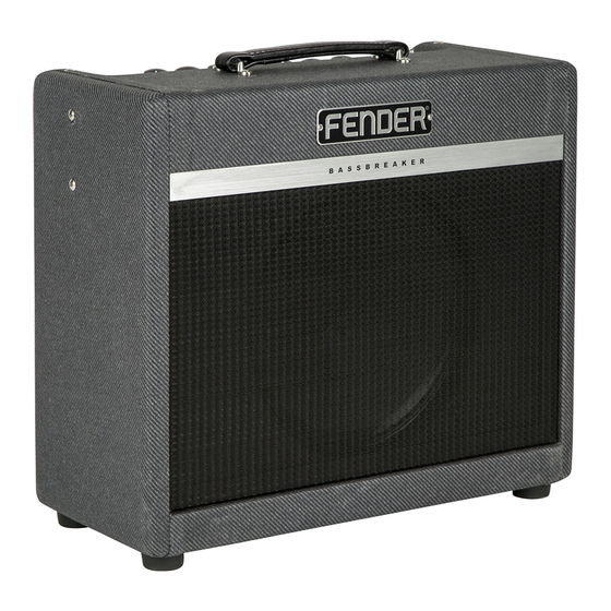 Fender Bassbreaker 15 Bedienungshandbuch