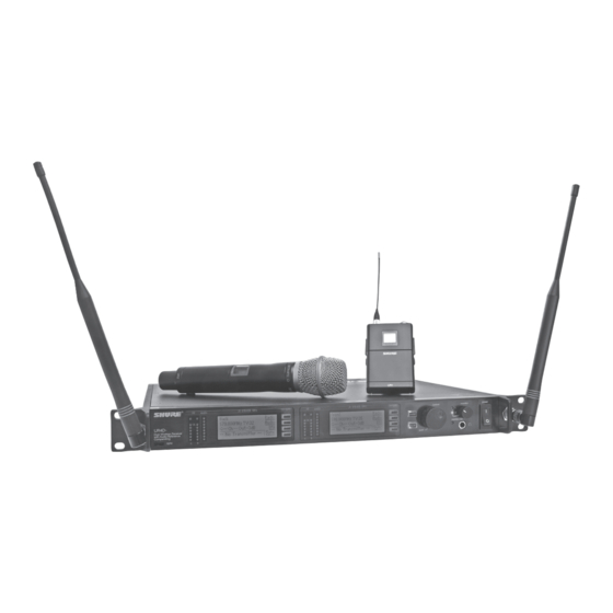 Shure UHF-R Bedienungsanleitung