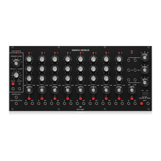 Behringer 960 Bedienungsanleitung