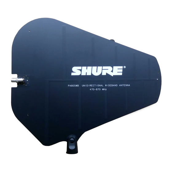Shure PA805WB Installationsaleitung