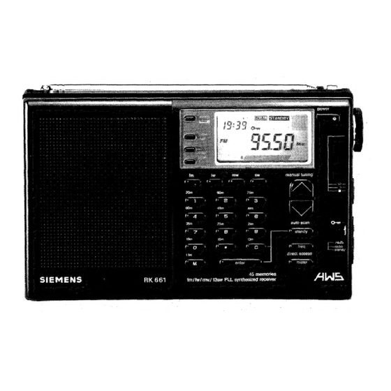 Siemens RK 667 Bedienungsanleitung
