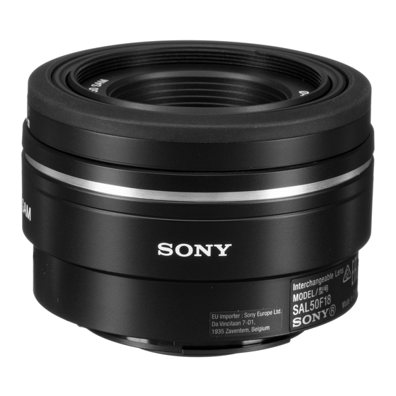 Sony alpha DT 50mm F1.8 SAM Bedienungsanleitung