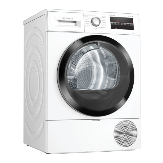 Bosch WTR85T71EX Gebrauchs- Und Aufstellanleitung