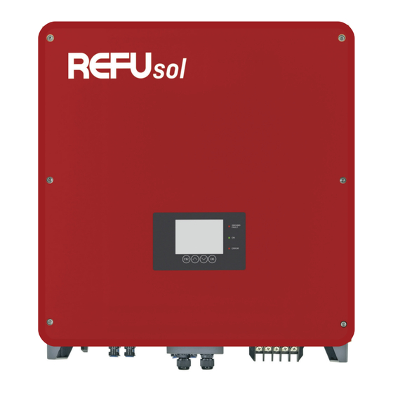 REFU REFUsol 20K-2T Bedienungsanleitung