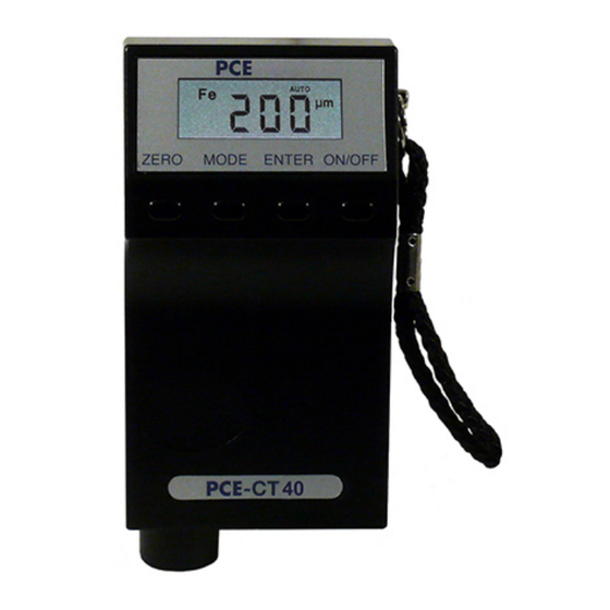 PCE Instruments PCE-CT 40 Bedienungsanleitung