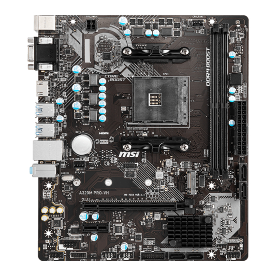 MSI PRO A320M-B Bedienungsanleitung