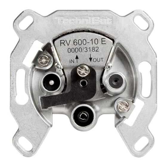TechniSat RV 600-10 E Bedienungsanleitung