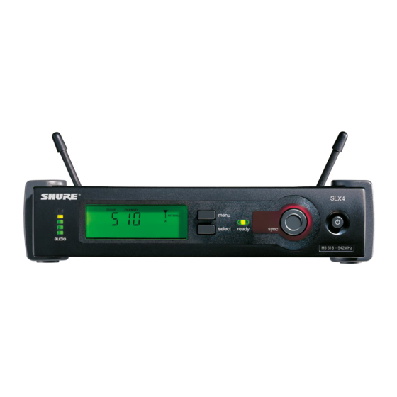 Shure SLX Bedienungsanleitung