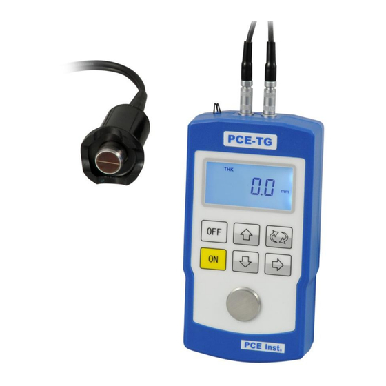 PCE Instruments TG1 Serie Bedienungsanleitung