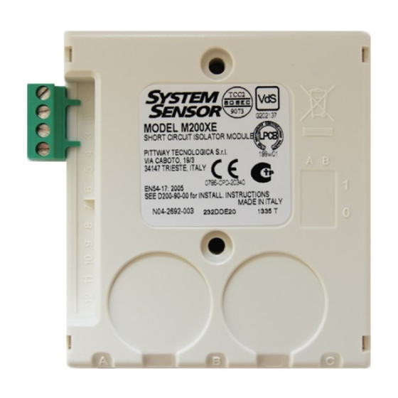 System Sensor M200XE Installationsanleitung